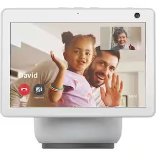 Amazon Echo Show 10 (3rd Gen) HD Smart Display with Motion and Alexa in Glacier White | The Home Depot