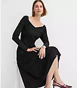 Off The Shoulder Midi Dress | LOFT