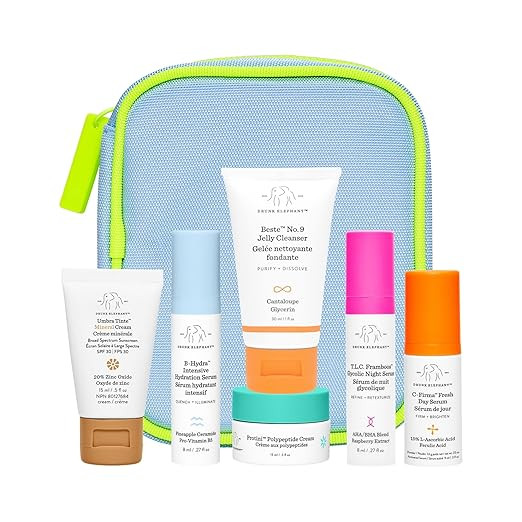 Drunk Elephant The Littles 7.0 Kit - 6 Travel-Friendly A.M. and P.M. Essentials - Clean Clinical ... | Amazon (US)