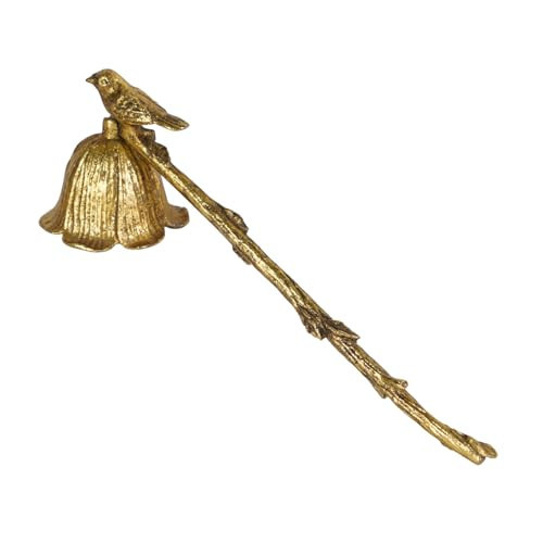 NIKKY HOME Gold Floral Candle Snuffer with Long Handle, Vintage Elegant Candle Extinguisher with Bird, Decorative Metal Wick Flame Snuffer Candle Accessory | Amazon (US)