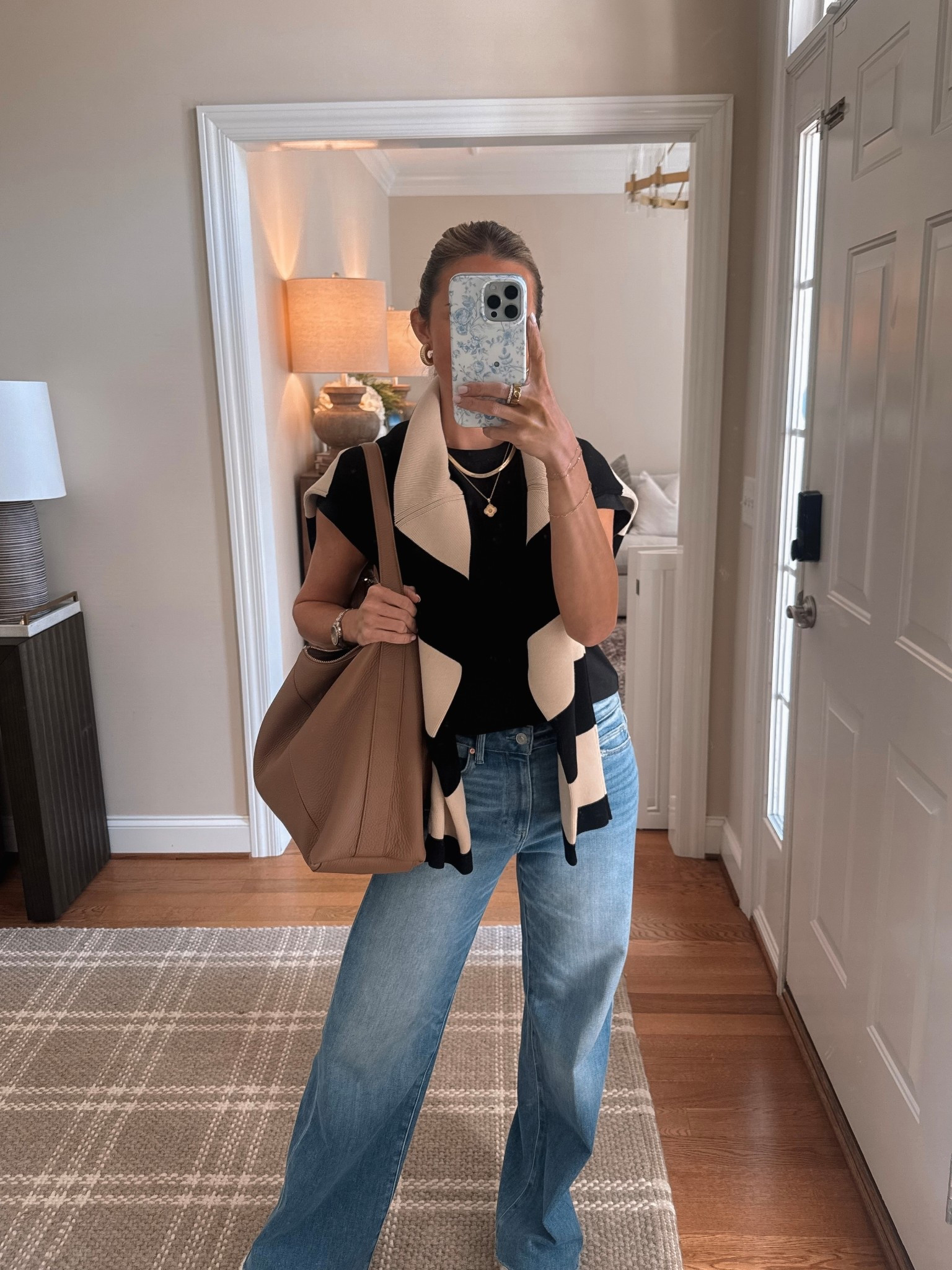 Today’s Church outfit of the day including this Abercrombie, essentials, basic tee that I wear and wear all year-round! I wear a size small! Also layered this striped pullover sweater from revolve as a perfect fall transition, my Paige jeans have been my go too lately, also linked some Abercrombie favorites here! My hobo tote bag/shoulder bag is from Leatherology, and the small bag is from Paris 64! Link my accessories, including my necklaces from electric pics, Amazon, jewelry, and cute shoe options here! #basics #denim #transitionoutfit #falloutfit #easyoutfits #ootd #ltk #abercrombie

#LTKStyleTip #LTKSeasonal #LTKSaleAlert