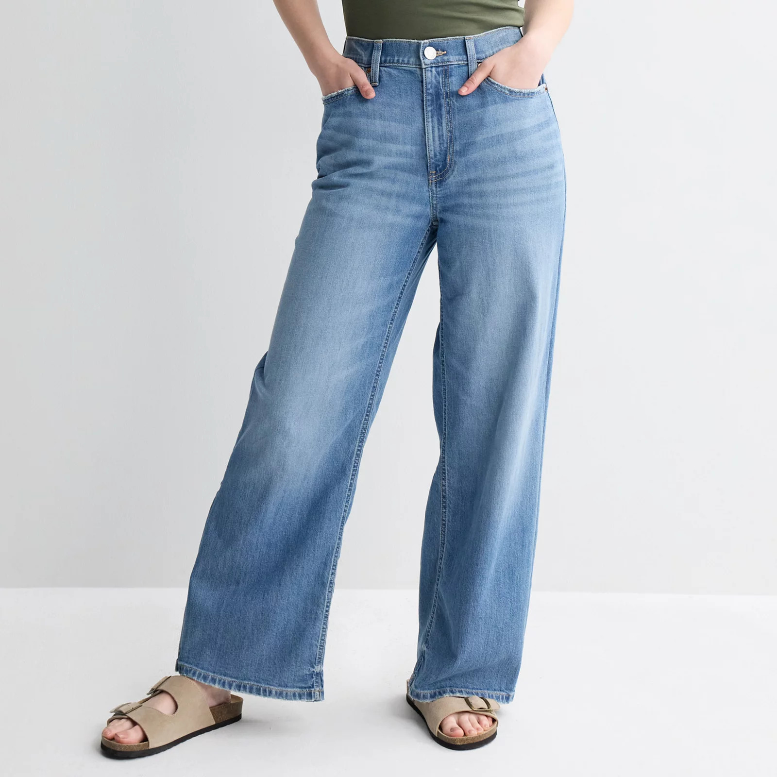 Juniors' SO\u00ae Curvy High Rise Baggy Wide Leg JeansSO | Kohl's