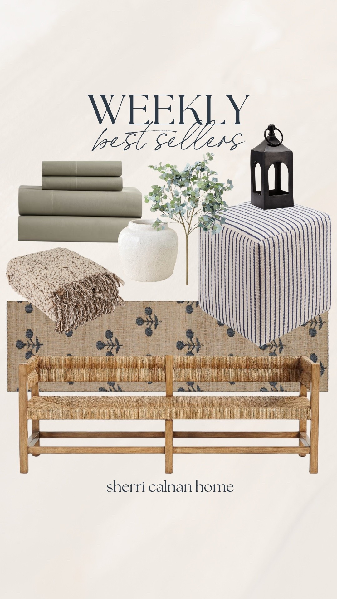 Your favorite finds from this week! 🫶🏼 How fun is this mix of decor and bigger staples? I’m so glad that you loved this jute runner as much as I do—it’s still available in a few sizes. Other top picks include this striped ottoman (which is on sale), this cute outdoor lantern, and some spring bedding!

#LTKSeasonal #LTKHome #LTKSaleAlert