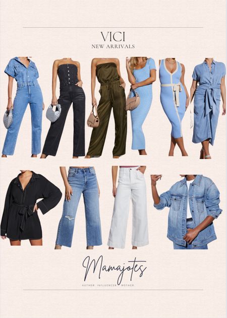 Vici new arrivals! 

Jumpsuit, denim, black dress, spring outfit, jacket, white pants 

#LTKstyletip #LTKfindsunder50 #LTKfindsunder100