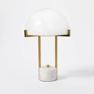 Milk Glass Dome Task Table Lamp (Includes LED Light Bulb) White - Threshold™ designed with Stud... | Target