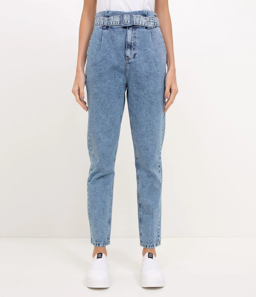 Calça Jeans Clochard com Fivela  Azul - Lojas Renner | Lojas Renner BR