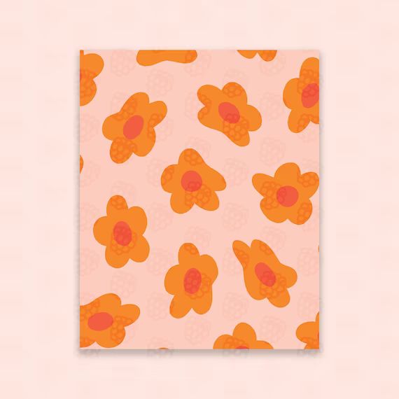 Groovy Flower Power 8x10 Digital Print pink and Orange | Etsy | Etsy (US)