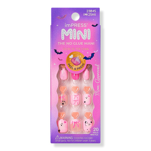 Kiss Impress Mini Short Squoval Press On Nails for Kids, Sweet Spooks | Ulta