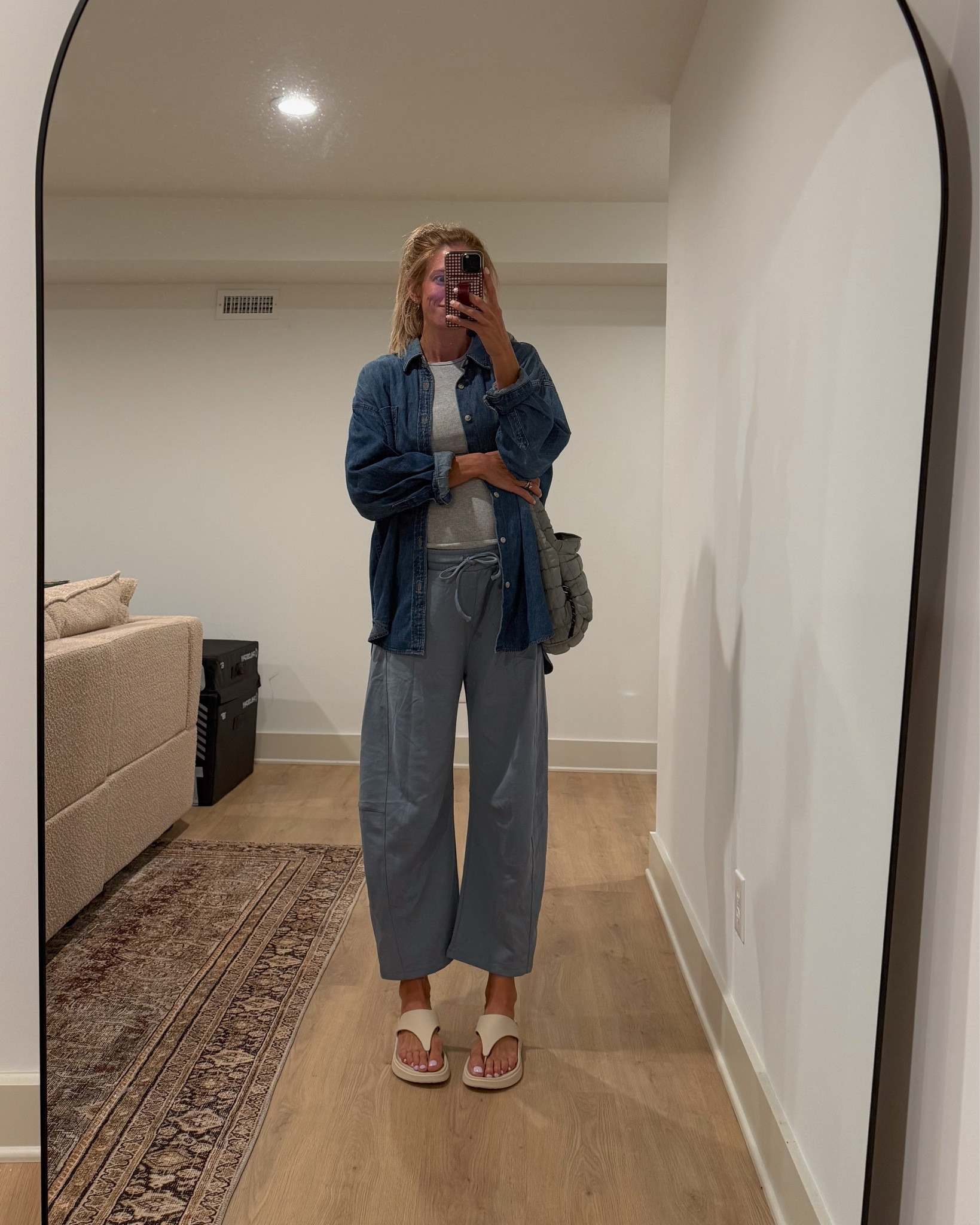 What I wore today as a mom who is pregnant.
Medium tall in tee for bump (usually a small tall)
Medium in button up for height but runs oversized. 

Sized up to large in pants for bump (usually a medium for height. They run oversized)

#LTKBump #LTKootd #LTKmomlife