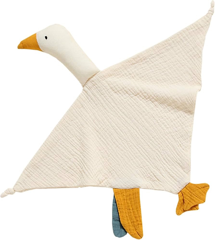 Cotton Security Blanket for Baby Boys and Girls,Cream Goose Soft Baby Loveys Muslin Cotton Blanke... | Amazon (US)
