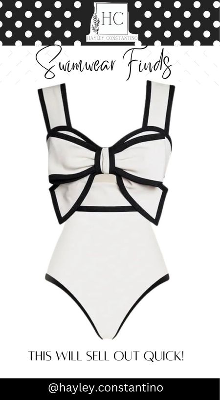 This cutest black and white one piece swimsuit with a bow!  Add a black sarong, sun hat, and sandals and you’ll be spring and summer break ready! 

#LTKfindsunder50 #LTKFestival #LTKswim