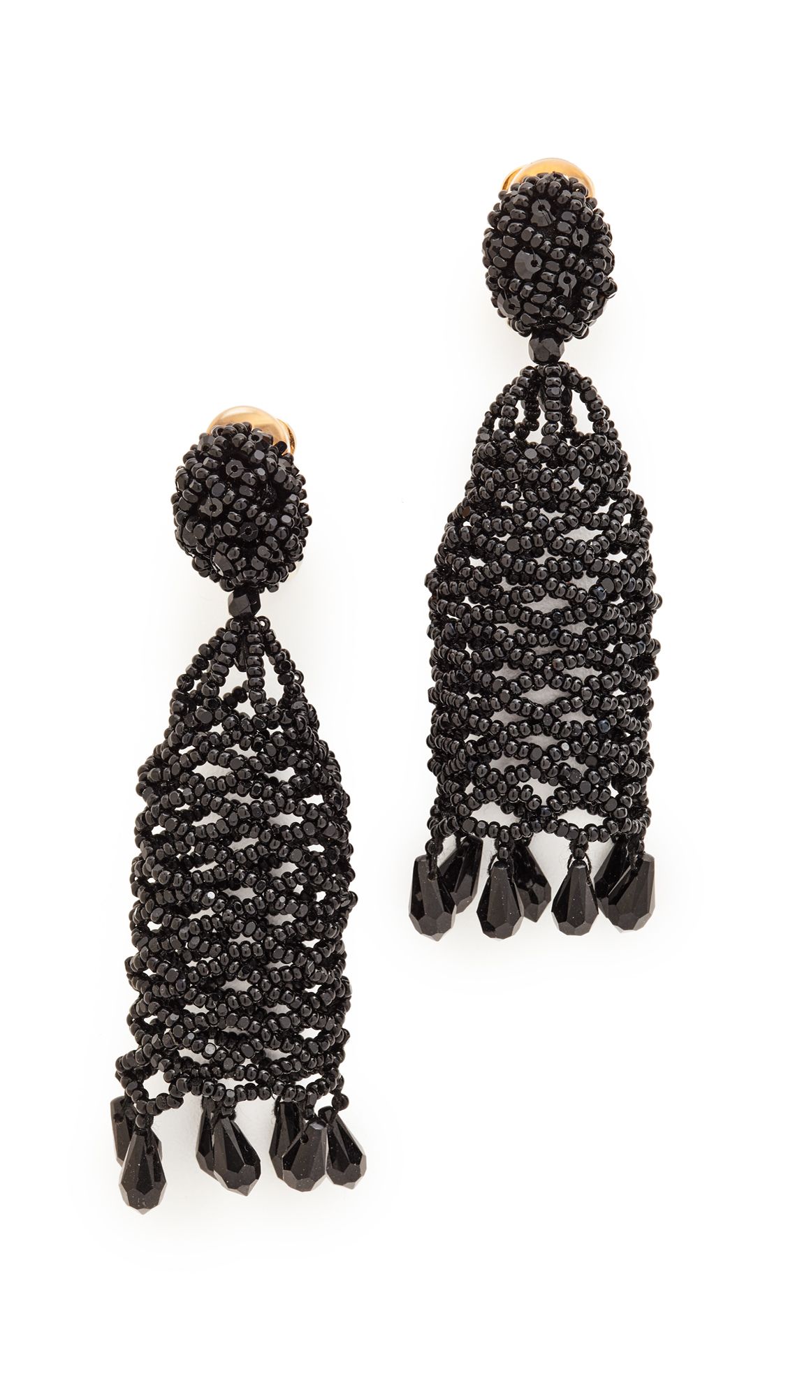 Crochet Beaded Clip On Earrings | Shopbop