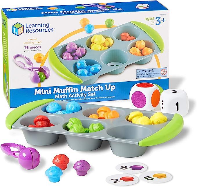 Learning Resources Mini Muffin Match Up Counting Toy Set, Homeschool, Fine Motor, 76 Pieces, Ages... | Amazon (CA)