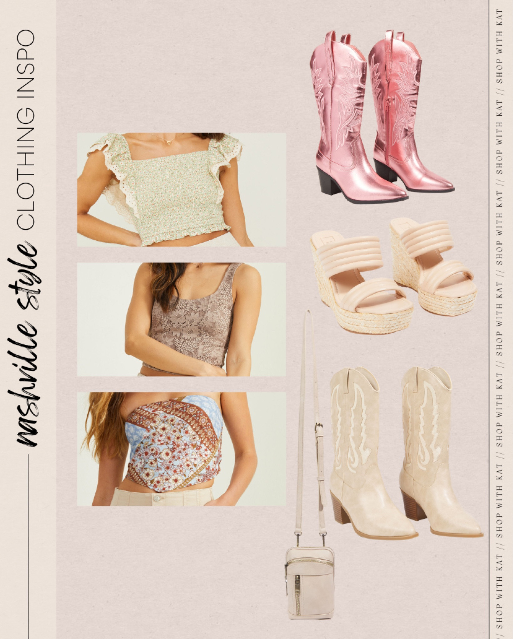 Nashville clothing style inspo - especially for those thinking about travelling to Nashville #nash #nashbash #nashville #vaca #vacation #cowboyboots #boots #corset #croprop #slingbag #bag #bumbag

#LTKitbag #LTKFind #LTKtravel