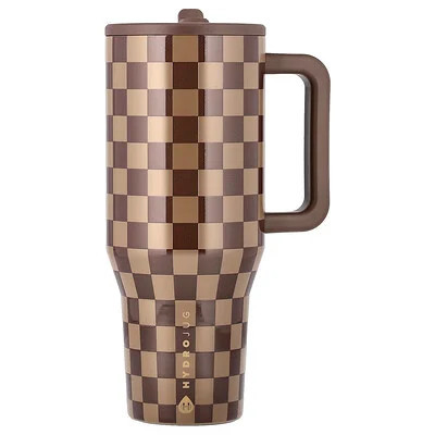 HydroJug, Traveler Tumbler, Autumn Checkers, 40 oz | iHerb