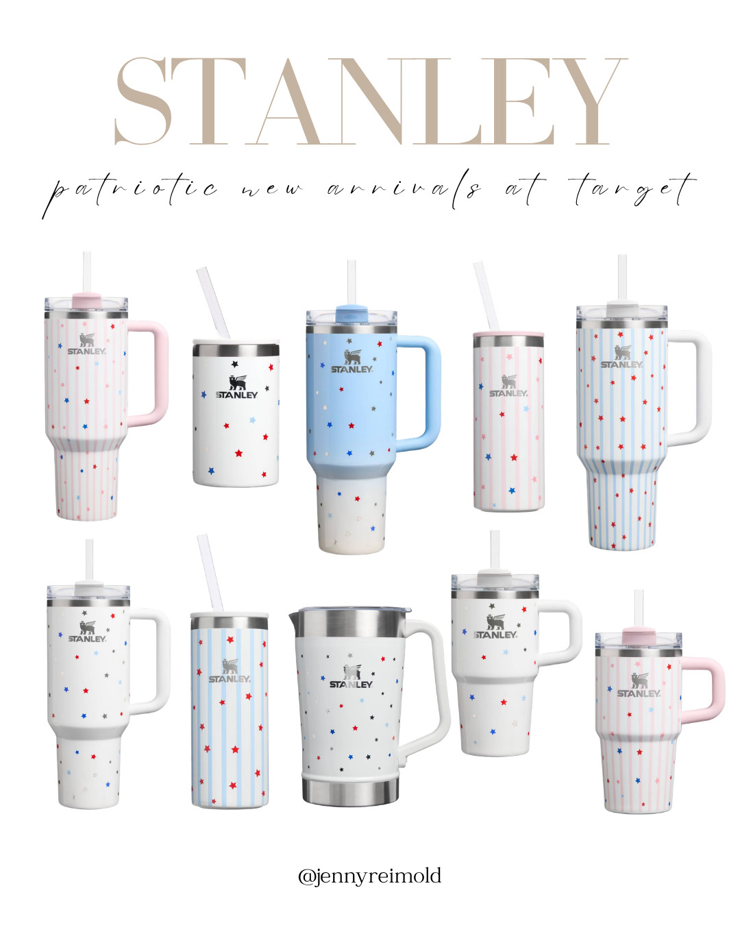 These patriotic new styles of Stanley tumbler, pitchers and more are now available at Target! So cute 

 