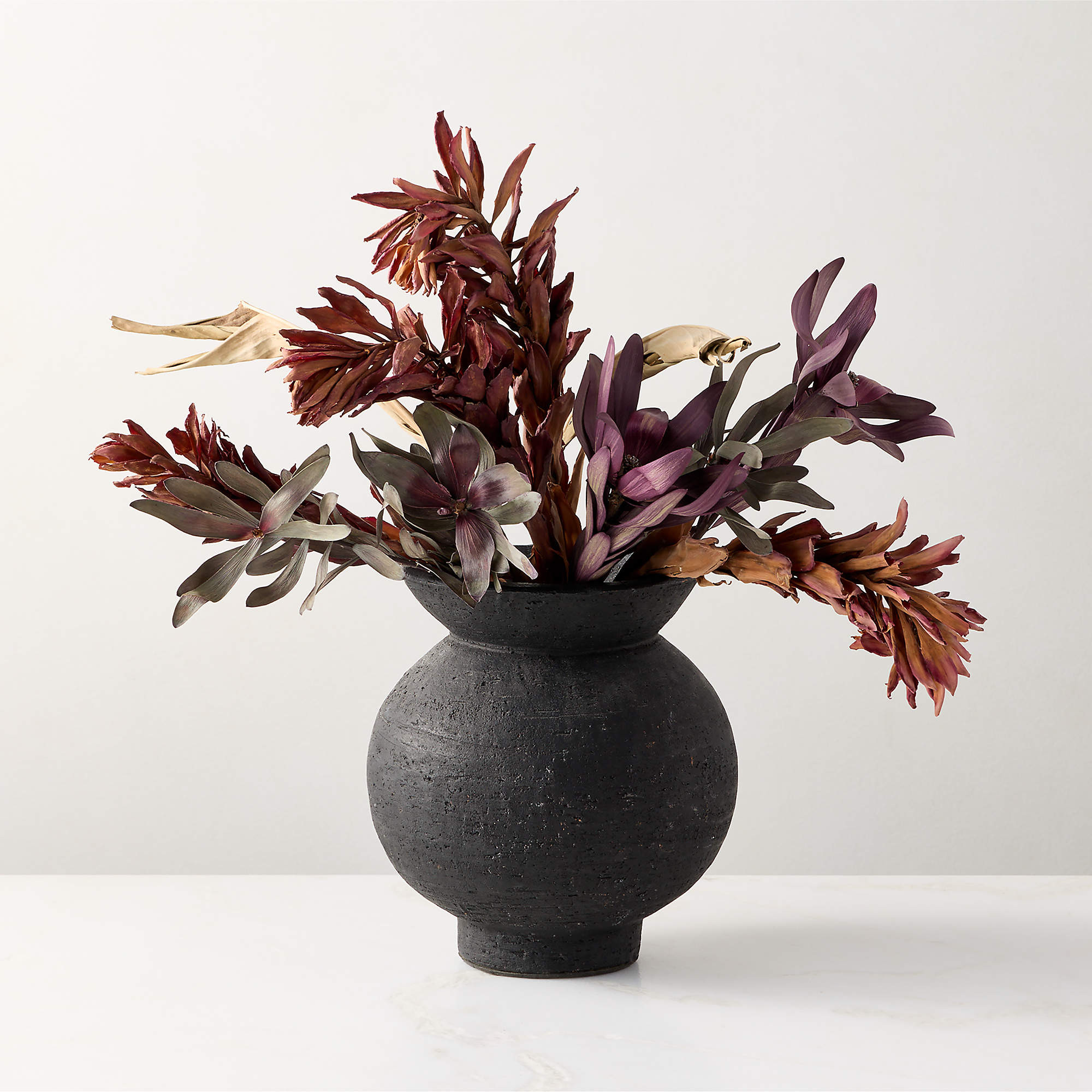 Victoria Modern Black Terracotta Vase + Reviews | CB2 | CB2