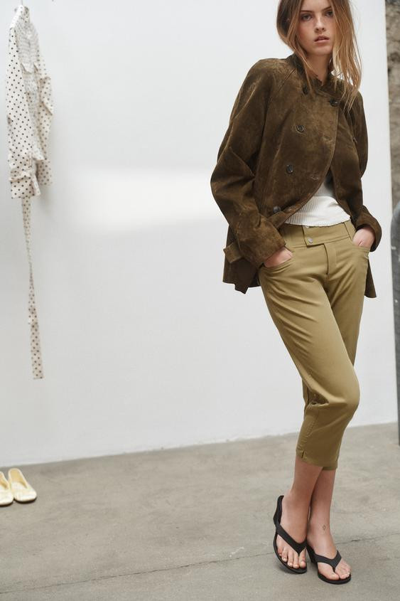 100% SUEDE LEATHER FITTED JACKET | Zara US