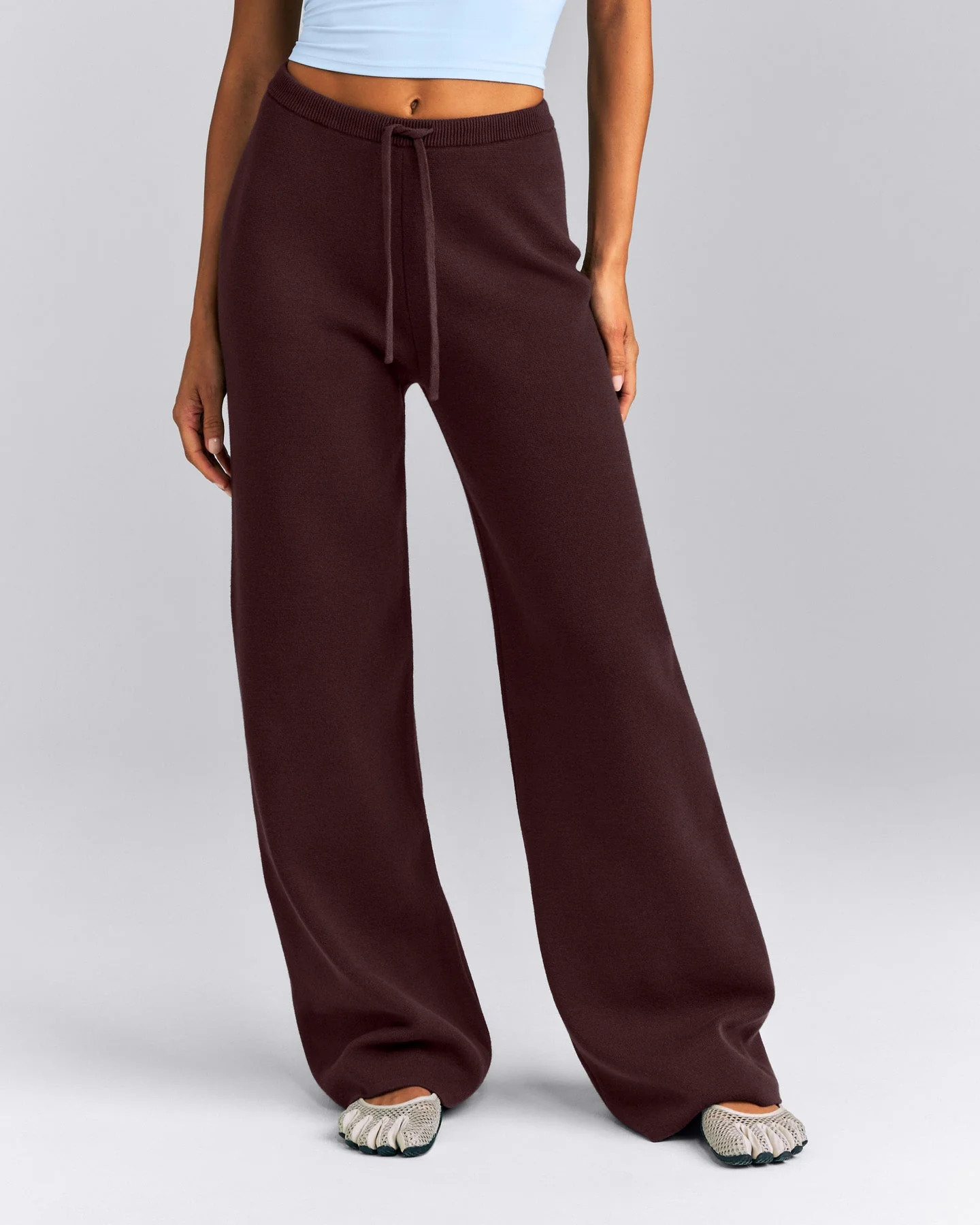 Mid Weight Cotton Knit Trouser 
 Plum Brown | Oner Active (UK / US)