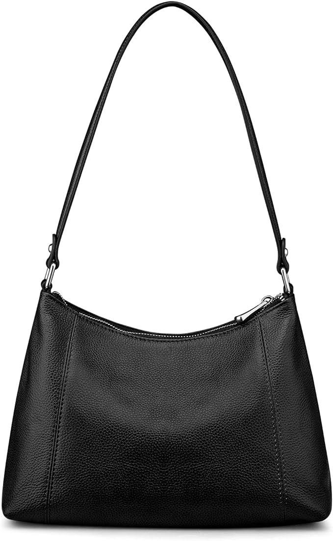 S-ZONE Women Vintage Genuine Leather Purse Top-Handle Small Shoulder Ladies Bag | Amazon (US)