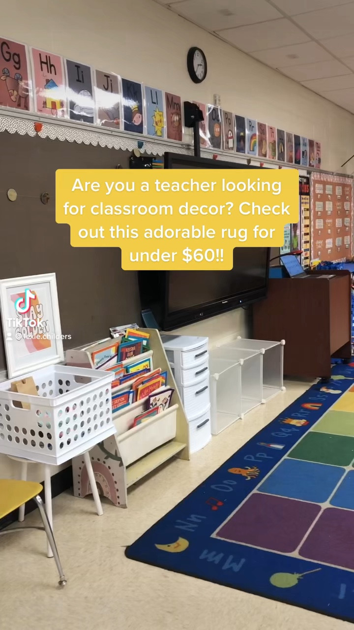 $59.99 cheap rug perfect for classroom or nursery neutral but still fun and a little colorful 💛 ABC animal rug for teachers and nursery and kids playroom! 

#LTKhome #LTKunder100 #LTKfamily