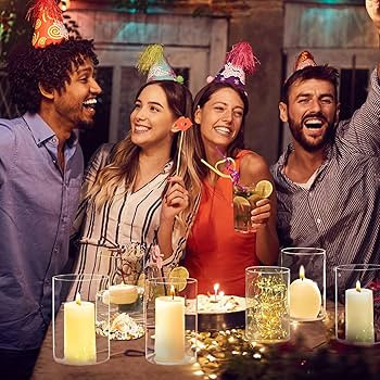 Hurricane Candle Holder,Open Ended Glass Candleholder Multiple Size Choices,Clear Cylinder Glass ... | Amazon (US)