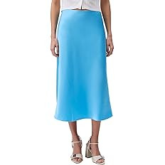 Calvin Klein Women's Matte Satin Midi Skirt | Amazon (US)