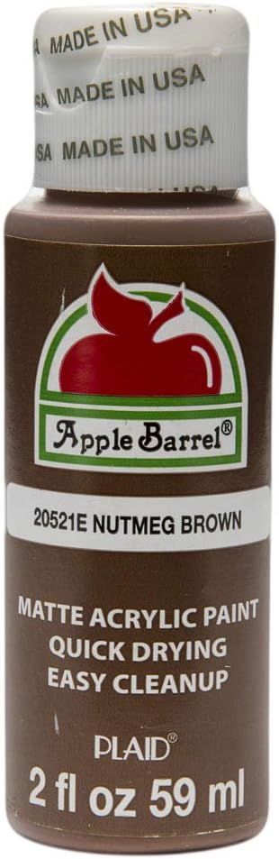 Apple Barrel Acrylic Paint in Assorted Colors (2 oz), 20521, Nutmeg Brown | Amazon (US)