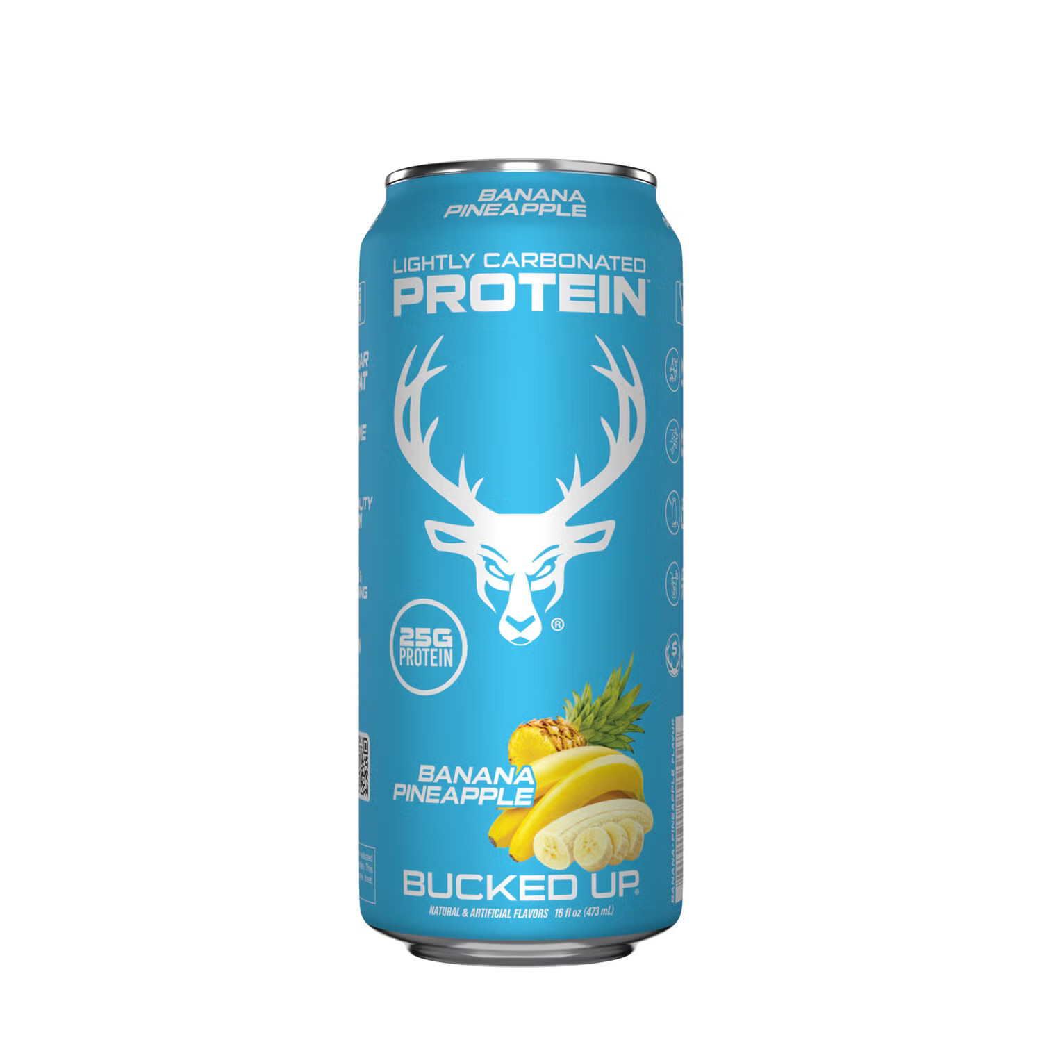 Bucked Up® - Lightly Carbonated Protein RTD - Banana Pineapple - 16 fl oz (12 Cans) | GNC | GNC