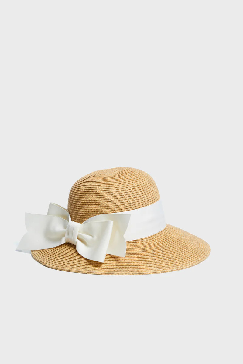 Exclusive Navy Packable Wide Bow Sunhat | Tuckernuck (US)