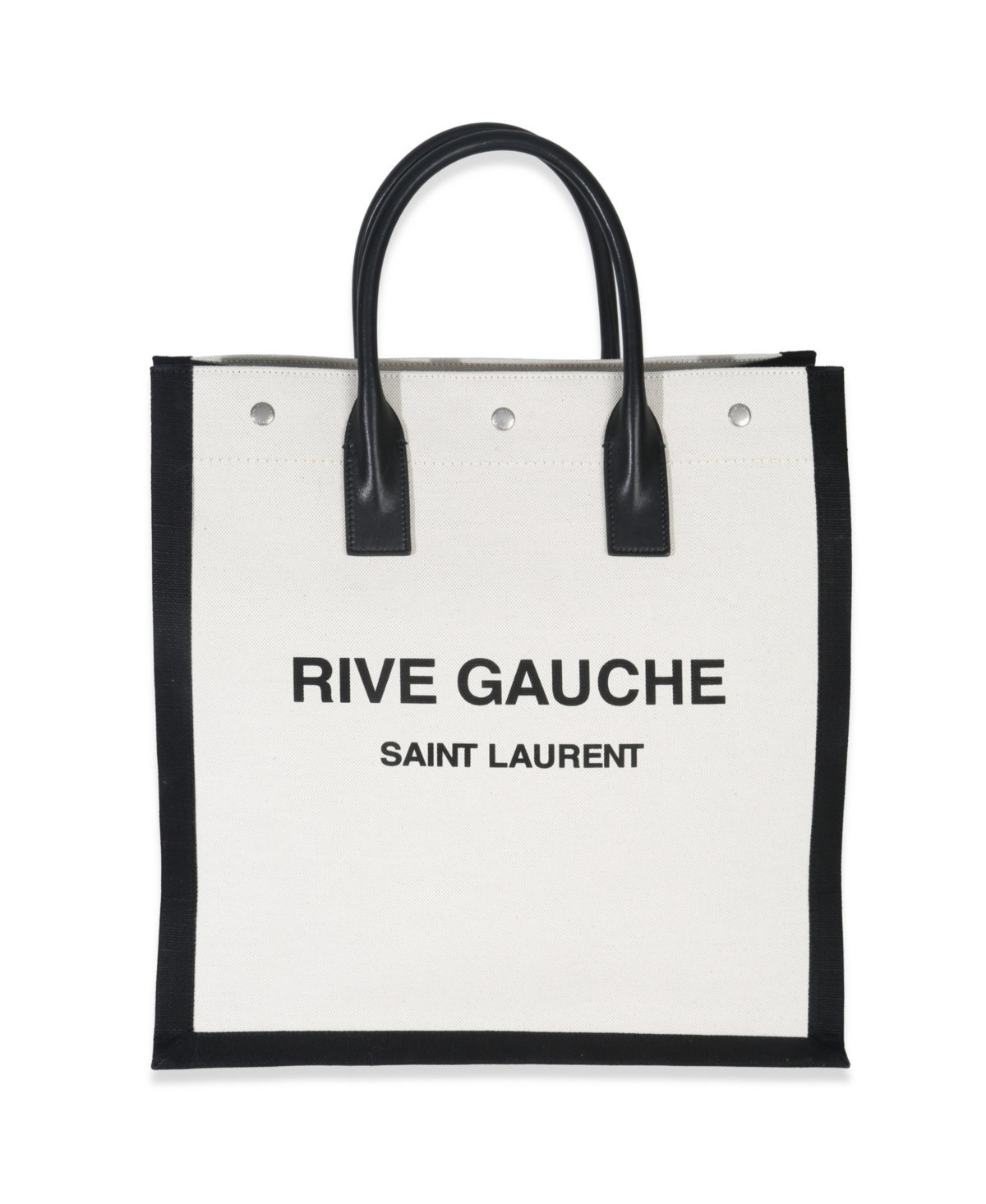 Pre-Owned Saint Laurent Beige Linen North South Rive Gauche Tote - Beige/khaki | Macy's