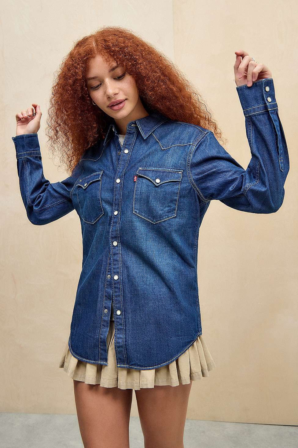 Levi's Western Shirt - Vintage Denim Medium S at Urban Outfitters | Urban Outfitters UK