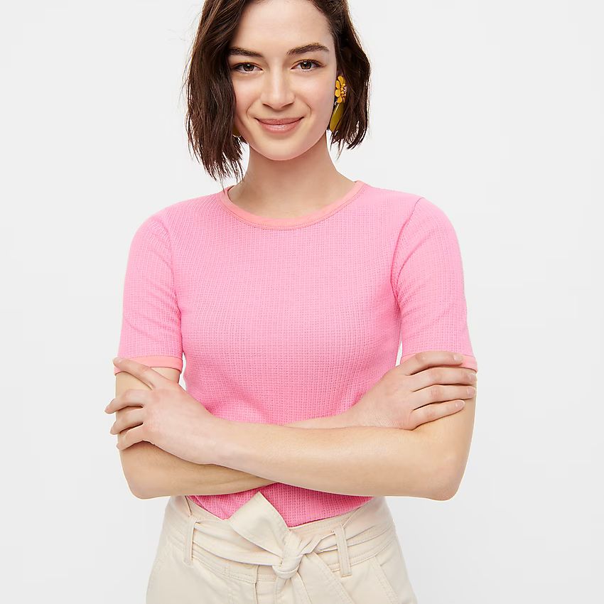 Short-sleeve waffle T-shirt | J.Crew US