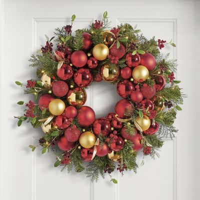 Holiday Tradition Cordless Wreath | Grandin Road | Grandin Road