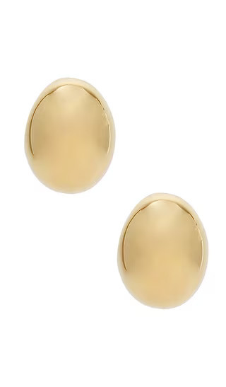 BRACHA Jenny Dome Earrings in Metallic Gold. | Revolve Clothing (Global)