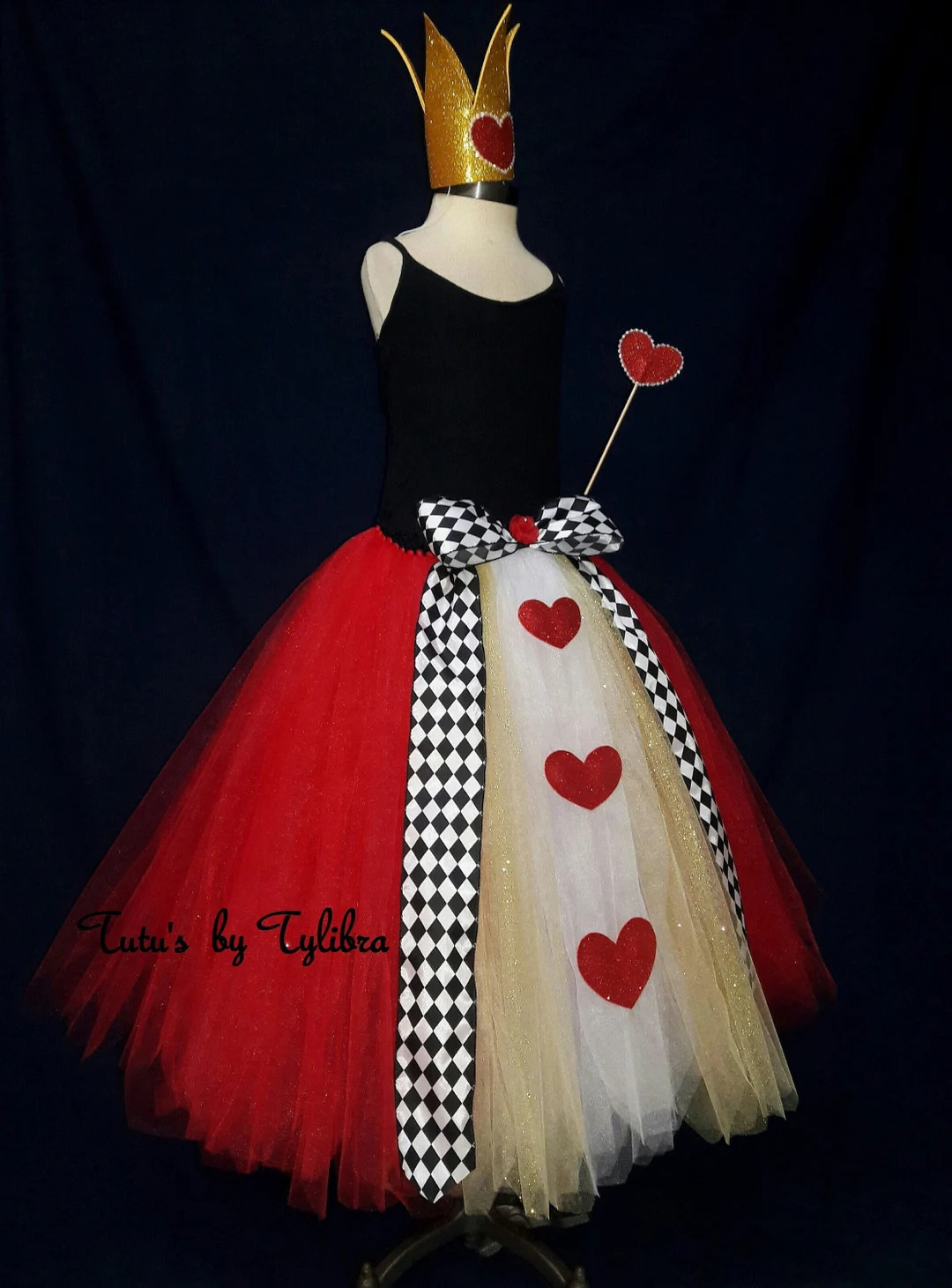 ADULT Heart Queen Tutu Skirt, ADULT Queen of Hearts Costume, Heart Tutu Skirt, Valentine Tutu, He... | Etsy (US)