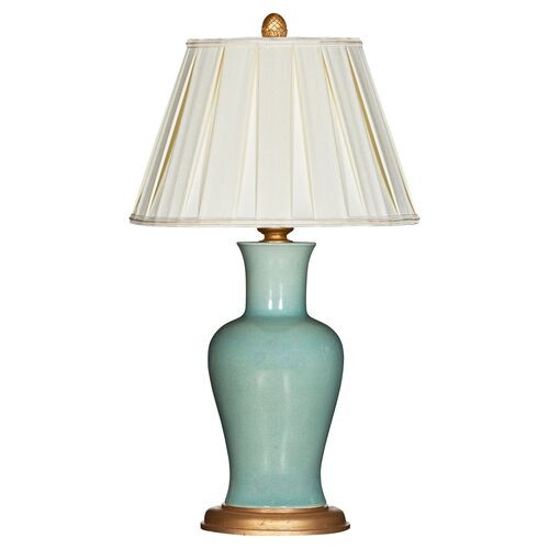 Shiloh Couture Table Lamp, Celedon | One Kings Lane