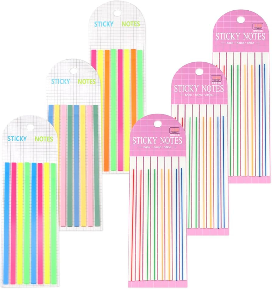 960 Pieces Solid & Fine Mahjong Card Line Finder Highlighter Tape, Writable Sticky Highlighter St... | Amazon (US)