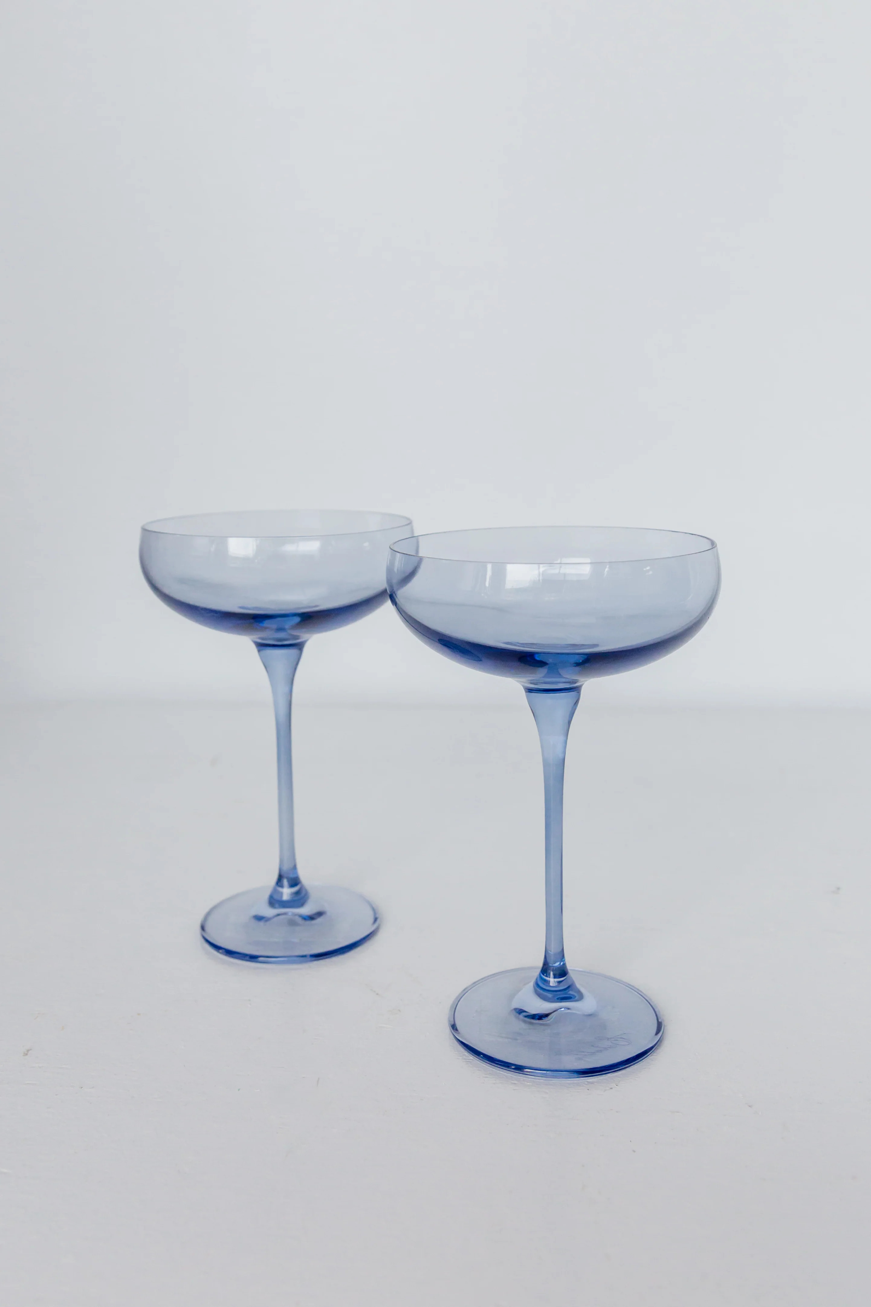 Estelle Colored Champagne Coupe Stemware - Set of 2 {Cobalt Blue} | Estelle Colored Glass