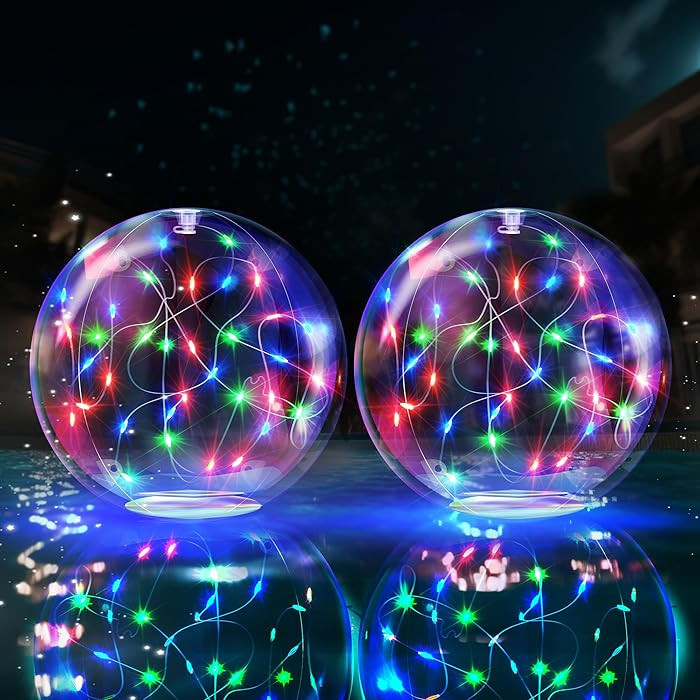 TIALLY Fairy Solar Floating Pool Lights - 14" Inflatable LED Pool Lights for Inground Pool, Water... | Amazon (US)