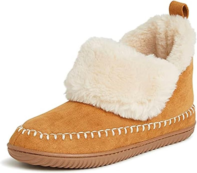 Dearfoams Women's Moritz Indoor/Outdoor Cozy Bootie Camping Furry Slipper | Amazon (US)