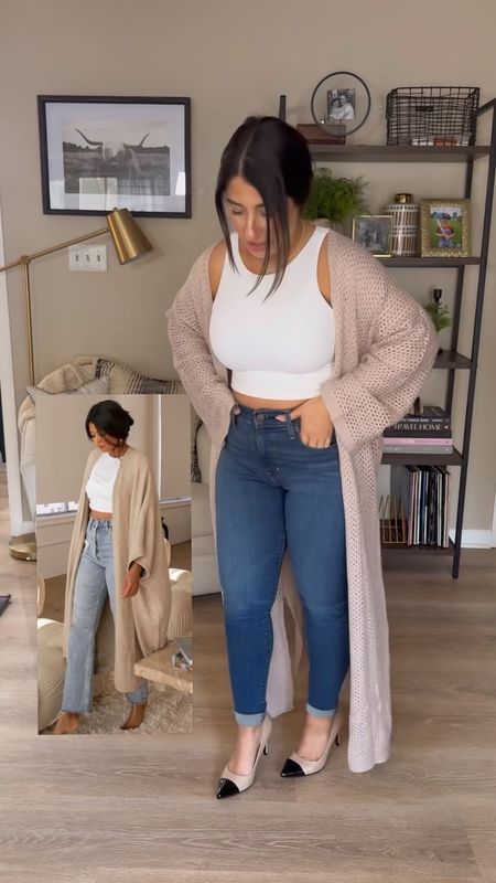 Pinterest on Petite series: How did I do? Did I nail it or was it a flop? Would you wear this?

You can’t go wrong with either tan duster; they both elevate any outfit!

🤎denim: Levi’s in my true size 28 short 
🤎tank: no bra needed! In a small
🤎disasters: in a small in both 
(Both also come in multiple colors!)
🤎heels: also Amazon and run tts 

#pinterestinspired #pinterestoutfit #petiteandcurvy #petitefashion #shortgirlfashion #shortgirlstyle #fullerbust #fullerbustfashion #fullerbustinspo #pintereststyle #size6 

#LTKfindsunder50 #LTKmidsize #LTKSeasonal