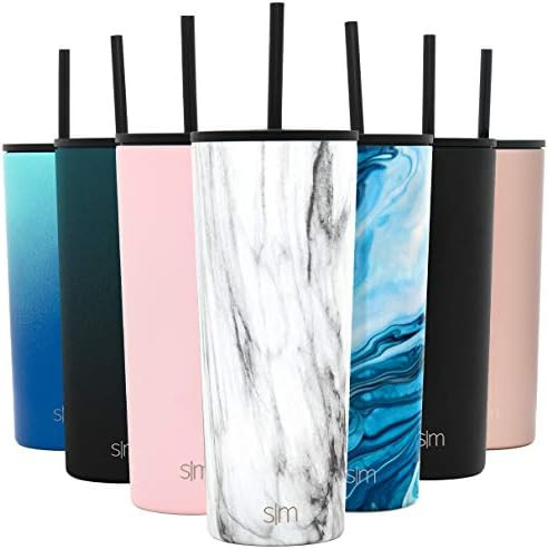 Simple Modern Classic Insulated Tumbler with Straw and Flip Lid - Stainless Steel Water Bottle Iced  | Amazon (US)