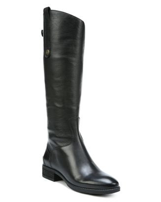 Sam Edelman Women's Wide Calf Penny Round Toe Leather Low-Heel Riding Boots | Bloomingdale's Shoe... | Bloomingdale's (AU)