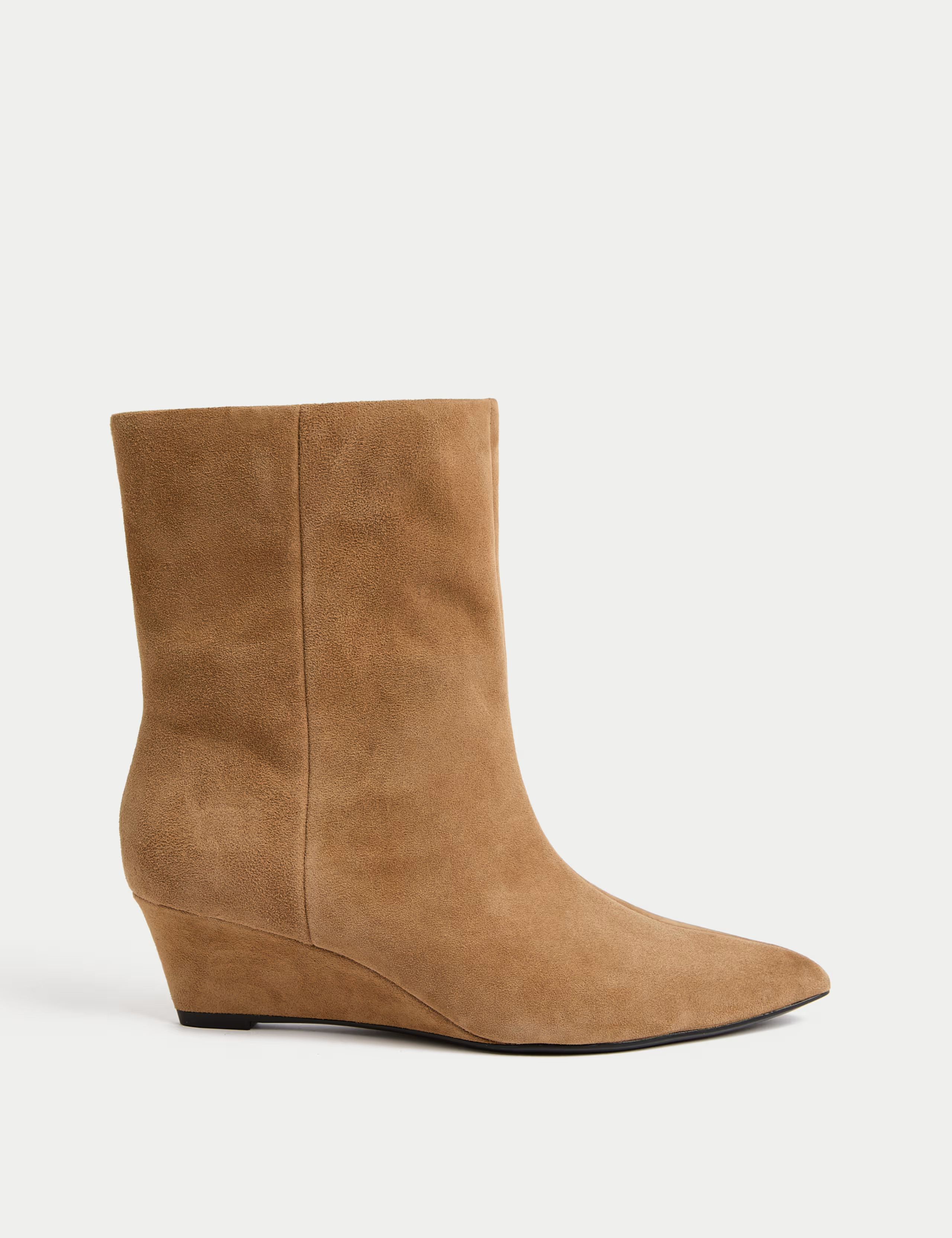 Suede Wedge Pointed Ankle Boots | M&S Collection | M&S | Marks & Spencer (UK)