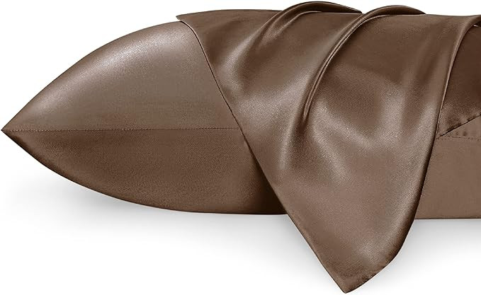 Bedsure King Size Satin Pillowcase Set of 2 - Beaver Fur Silky Pillow Cases for Hair and Skin 20x... | Amazon (US)
