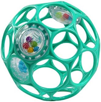 Bright Starts Oball Easy-Grasp Rattle BPA-Free Infant Toy in Teal, Age Newborn and up, 4 Inches | Amazon (US)