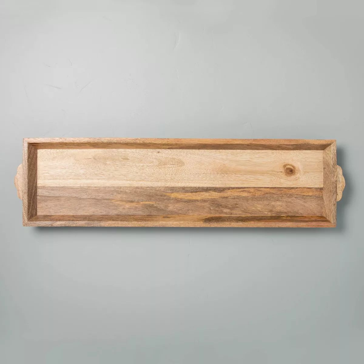 9"x33.5" Carved Wood Tray - Hearth & Hand™ with Magnolia | Target