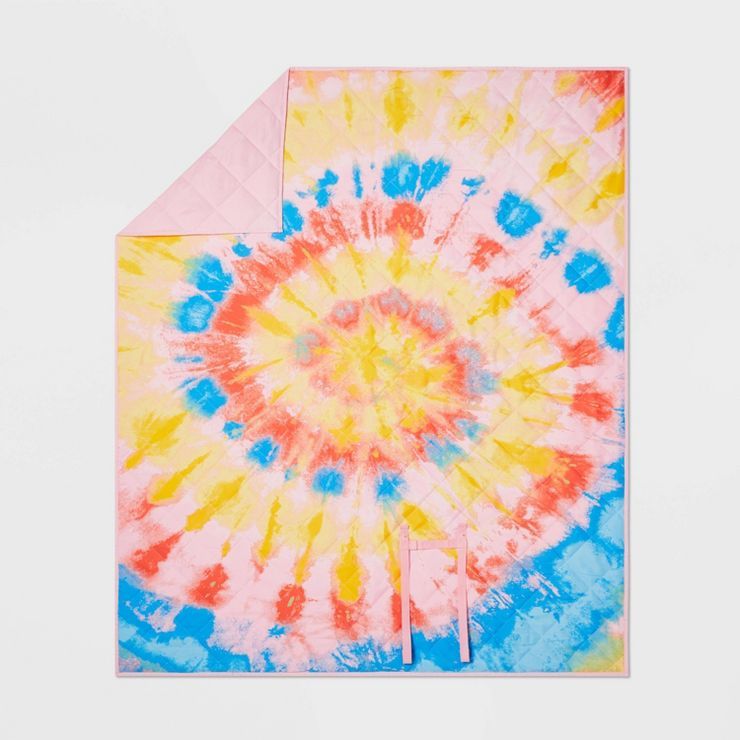 72" x 60" Spiral Tie Dye Picnic Blanket - Sun Squad™ | Target