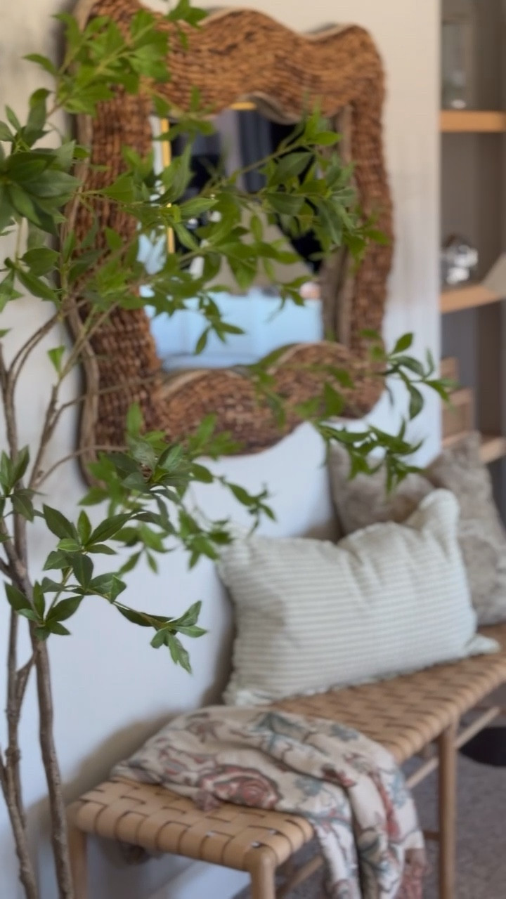 How sweet is this little spot downstairs in our basement! Our new mirror has been a top favorite this week. 

#LTKHome #LTKStyleTip